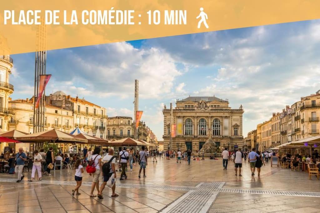L'Ecucentre Avec Parking Inclu - 600M De La Place De La Comedie - Climatisation Montpellier Buitenkant foto